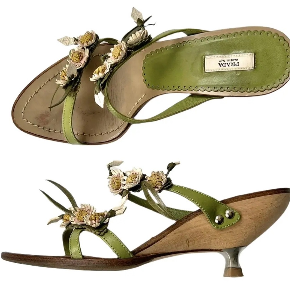 Vintage Prada leather mules spring 2003 collection